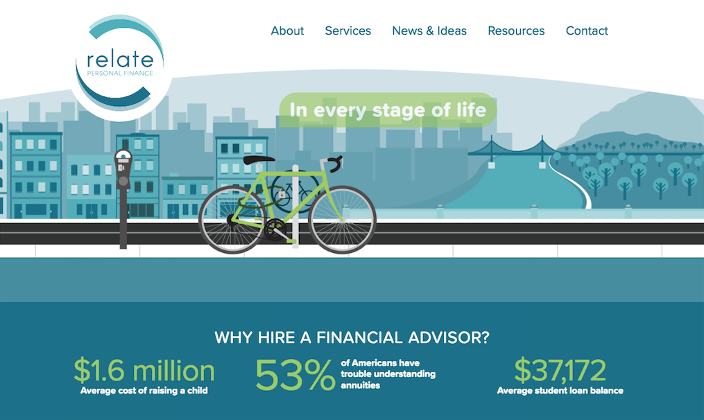 Relate Personal Finance Homepage Header