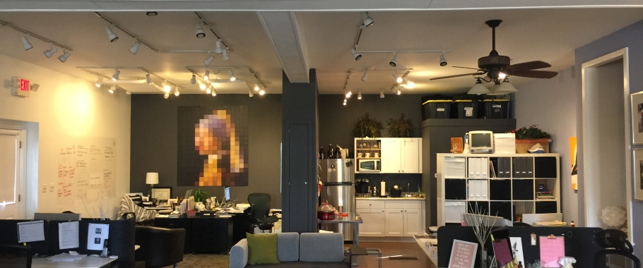 Inside view of the 4x3 office in Bryn Mawr PA 4x3, a digital agency located in Bryn Mawr, PA has a Content Assistant position available