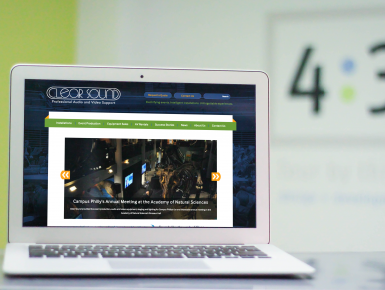Clear Sound Responsive Website on Laptop