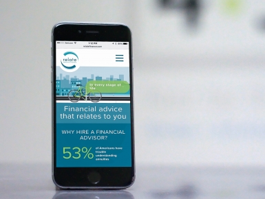 Relate Finance Responsive Web Design on iPhone