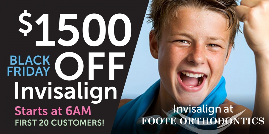 young boy smiling with Invisalign braces