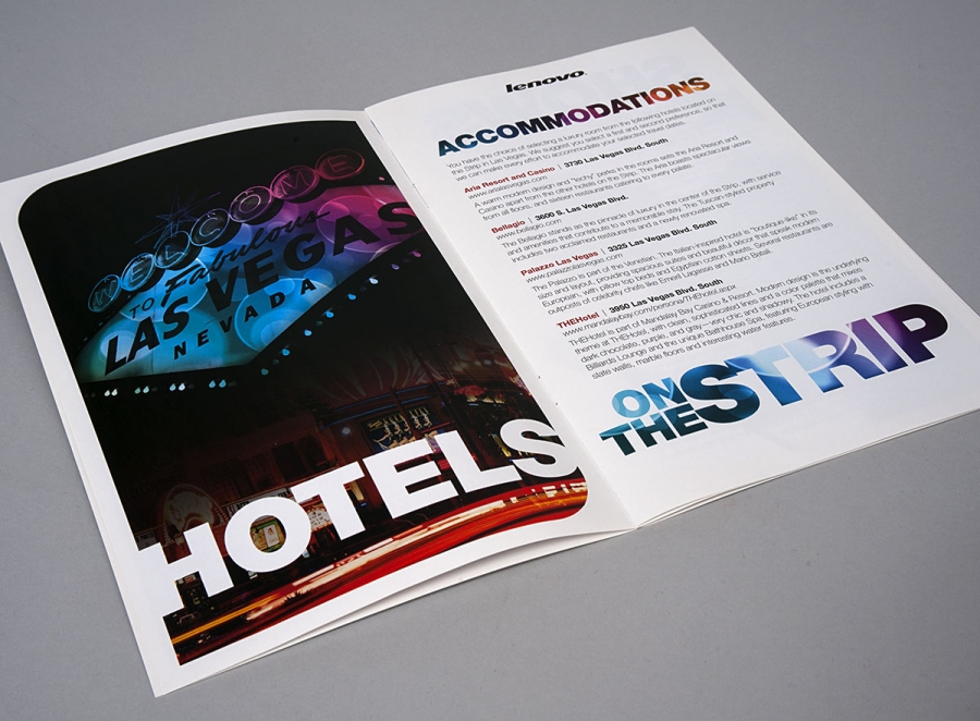 Program Booklet, Internal Page for Hotels in Las Vegas