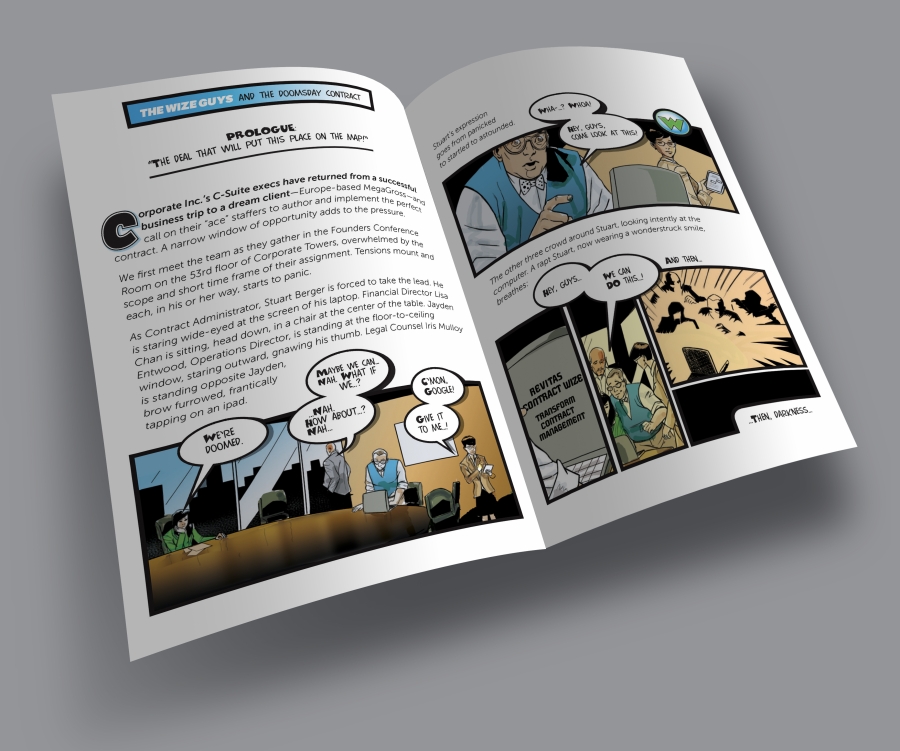 Revitas WIZE Guys Comic book Prologue Spread