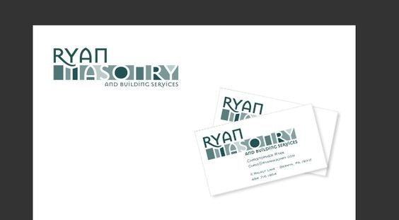full stationery package designed by 4x3, LLC for Ryan Masonry