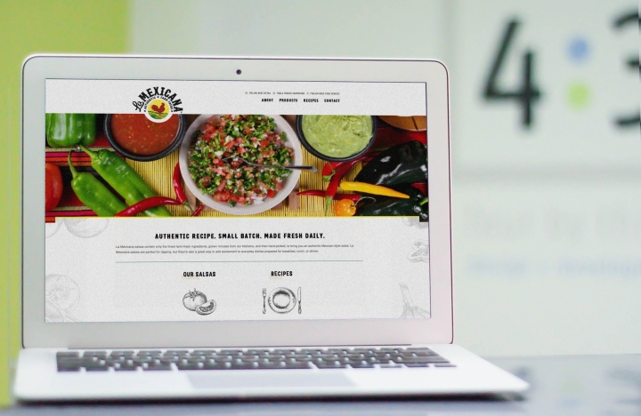 La Mexicana custom website La Mexicana website on laptop