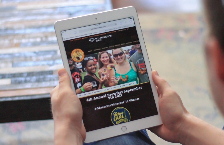 Historic Odessa Brewfest Responsive Web Design  on iPad
